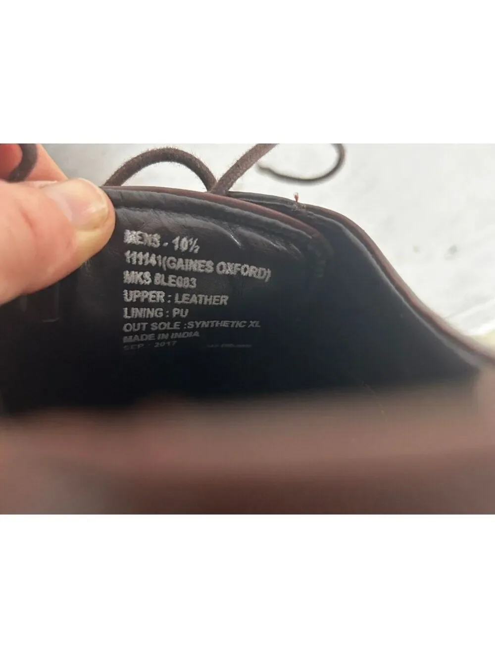 Kenneth Cole NY Gains Brown Leather Oxfords Men 10.5 NWOT